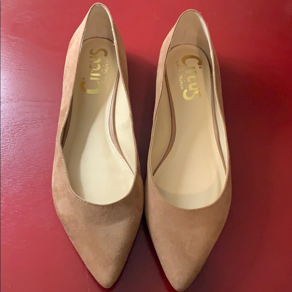 Camel Pointed Toe Ballet Flat- New!